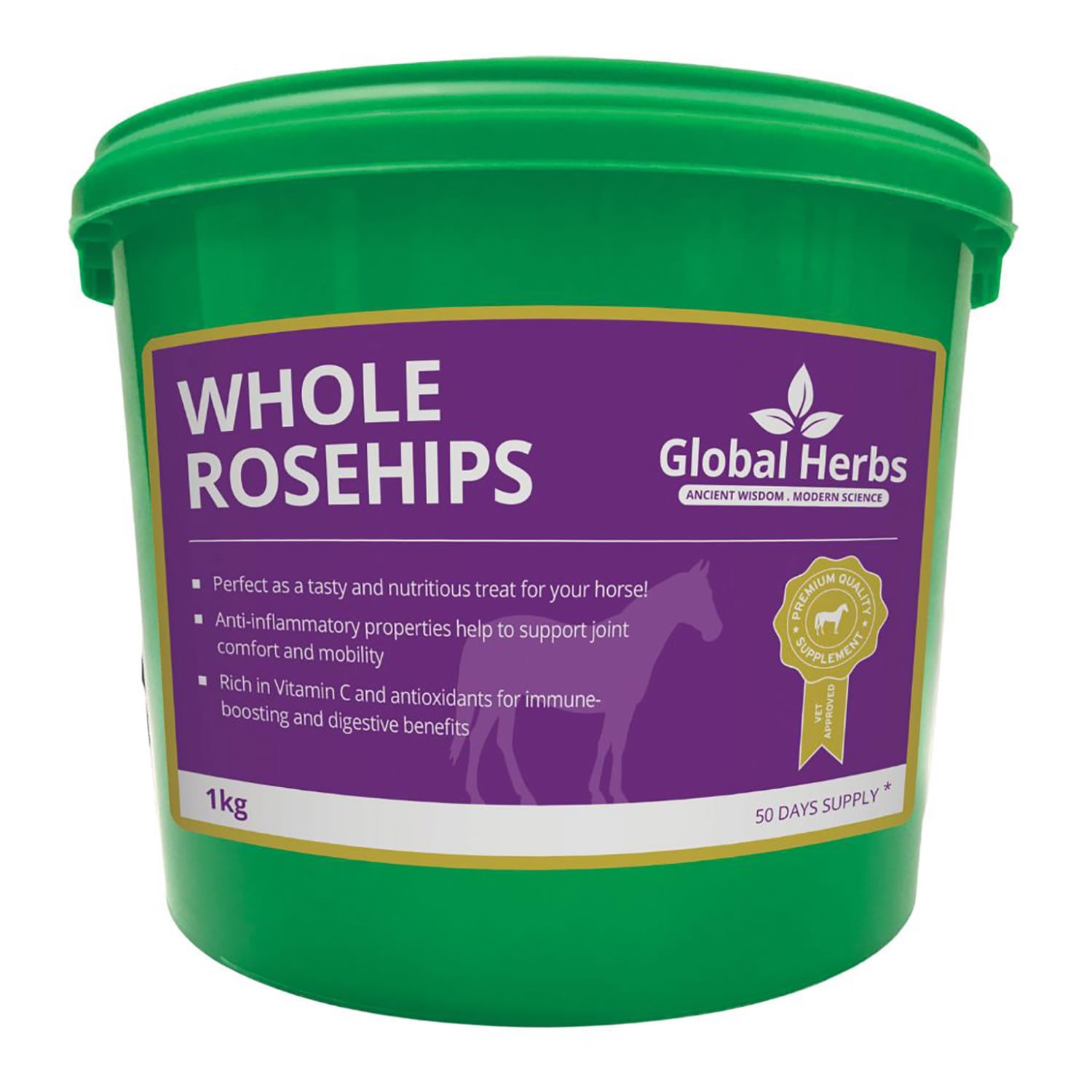 Gl0Bal Herbs Whole Rosehips 1 KG FORAGING RANGE
