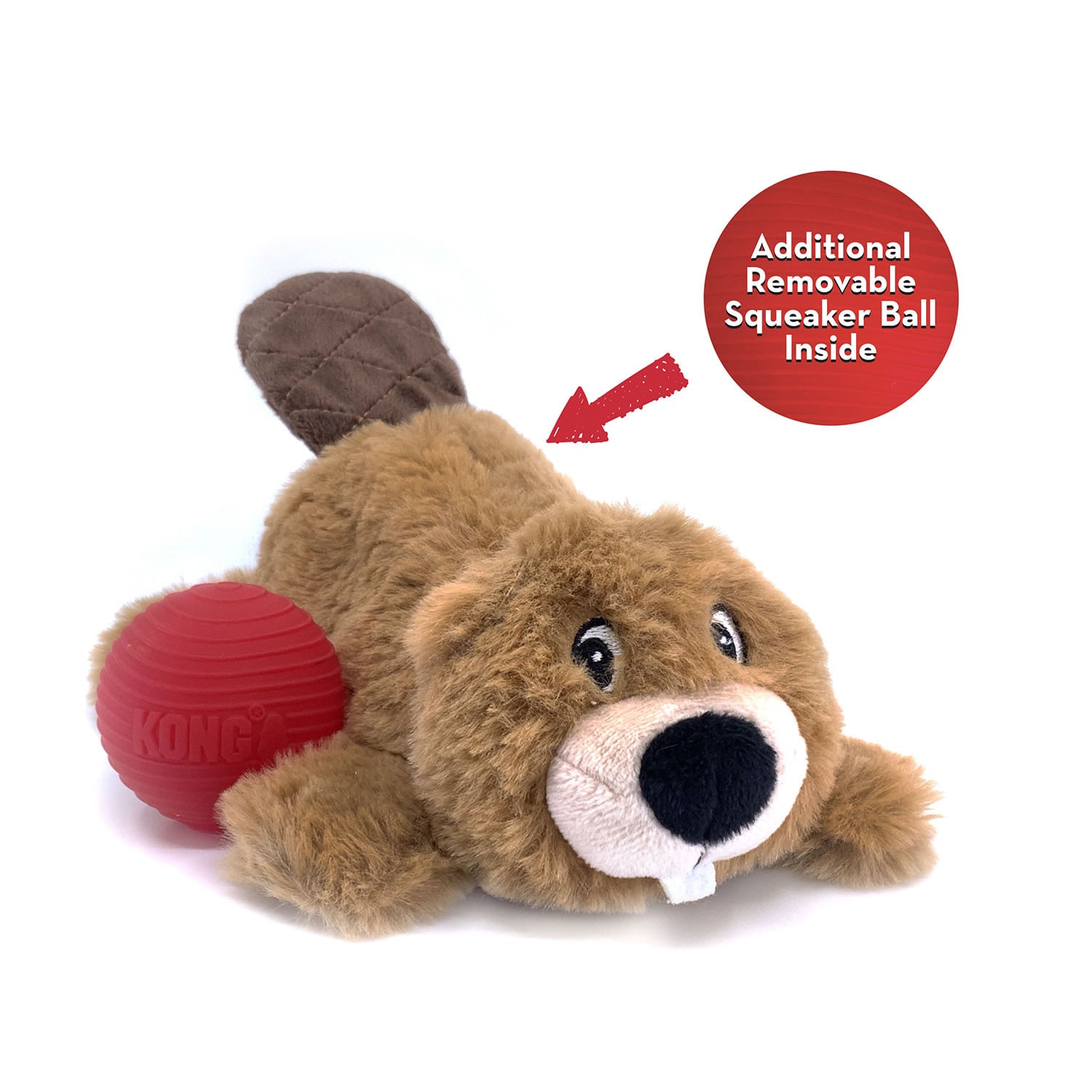 Kong Cozie Pocketz Beaver MEDIUM BEAVER