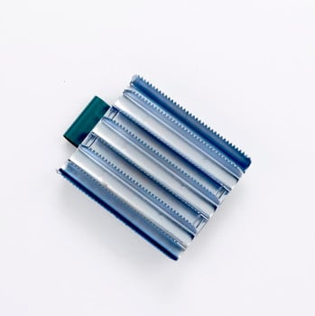 Metal Military Curry Comb with Leather Strap