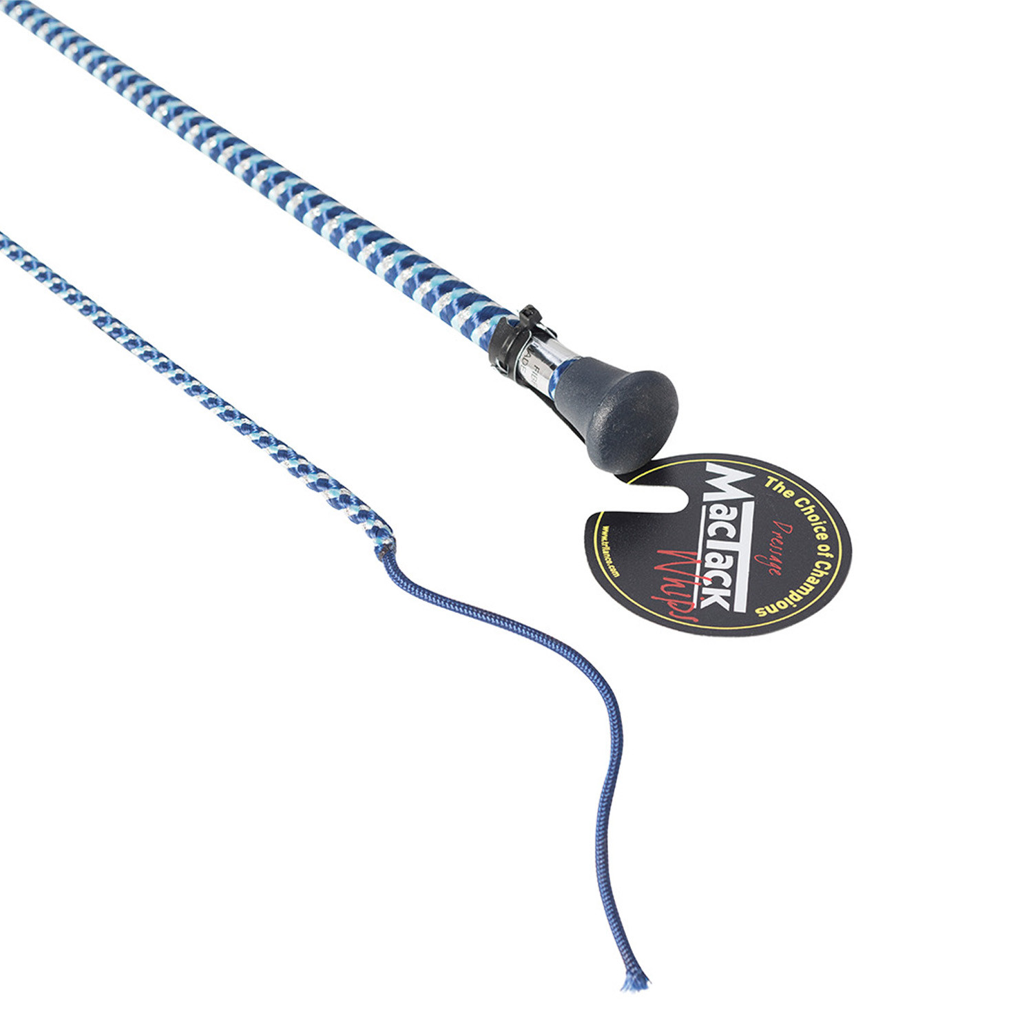 Mactack Dressage Whip With Metallic Fleck S159/M 39" NAVY/LIGHT BLUE