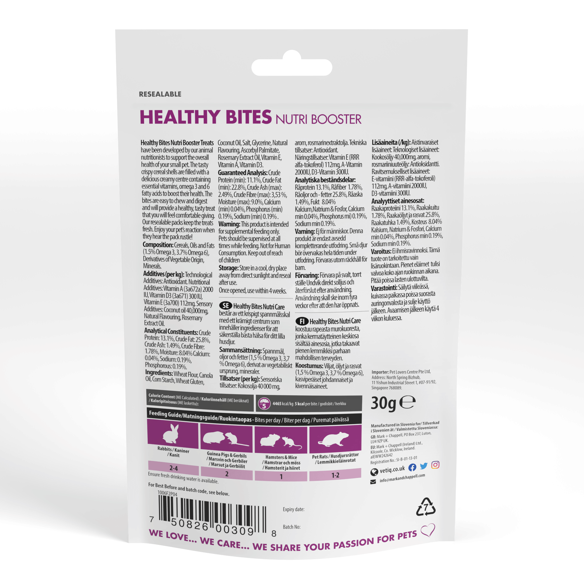Vetiq Healthy Bites Nutri BoosterFor Small Animals 30g