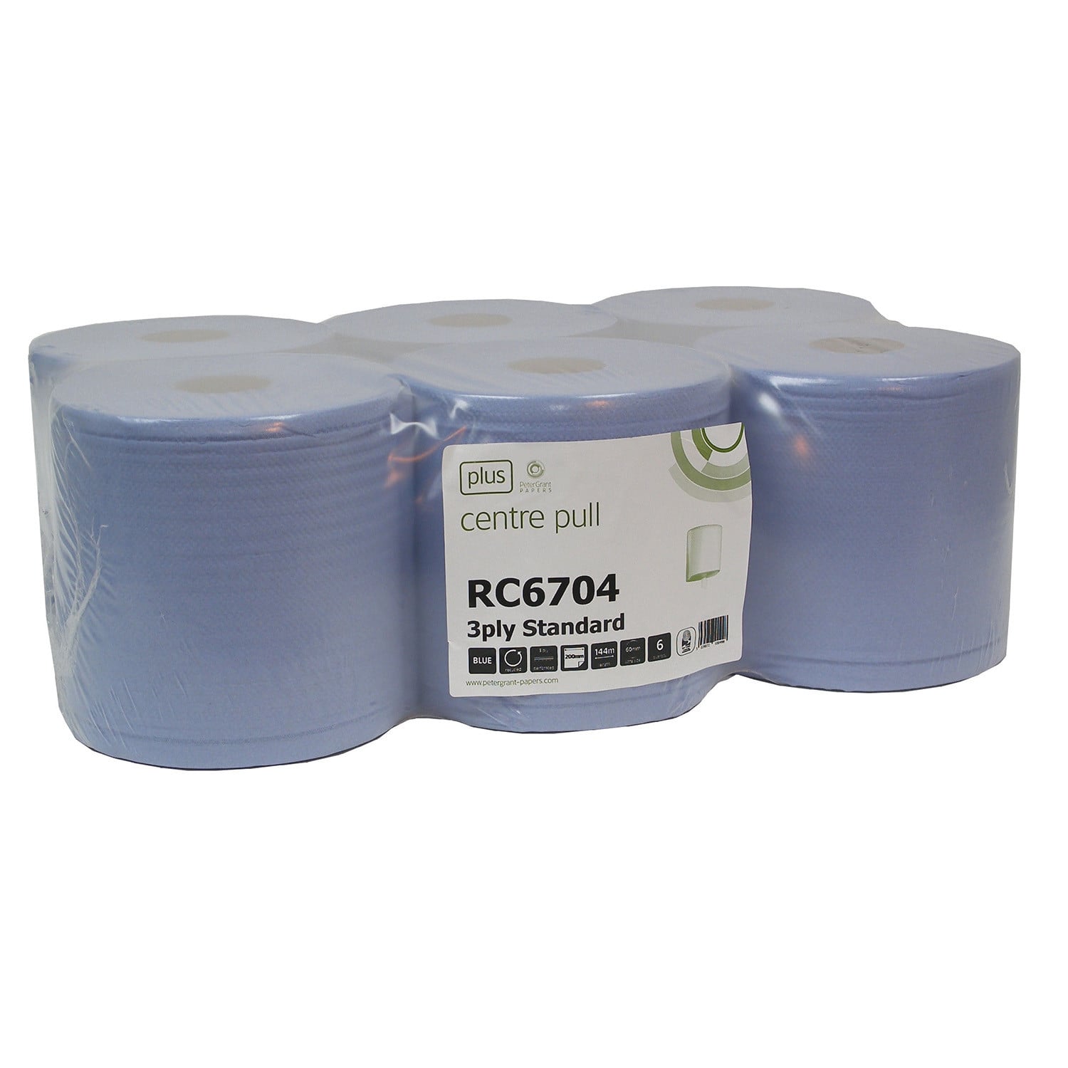 Standard C/Pullrolls 3-Ply Blue 6 ROLLS