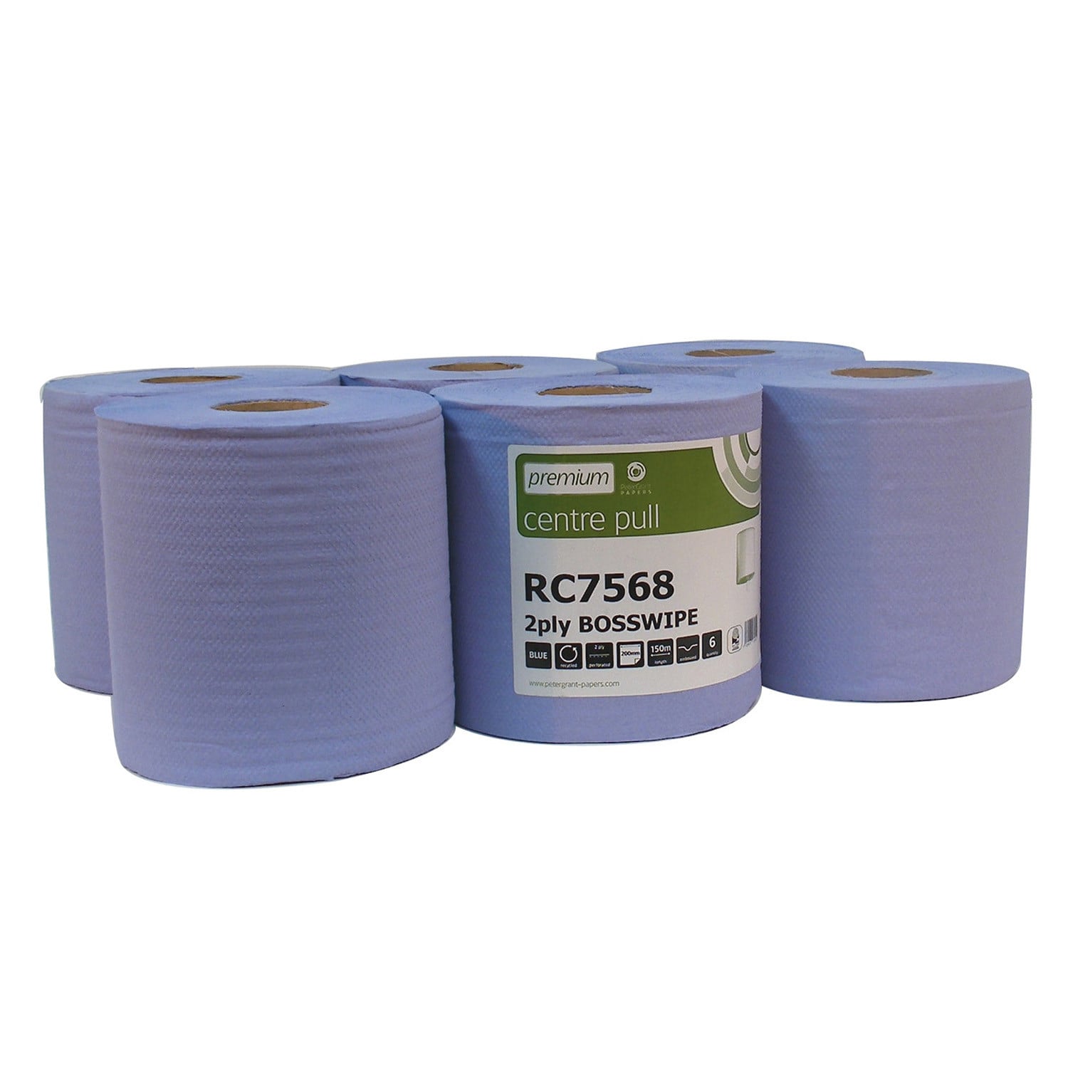 Embossed Standard C/Pullrolls 2-Ply Blue 6 ROLLS