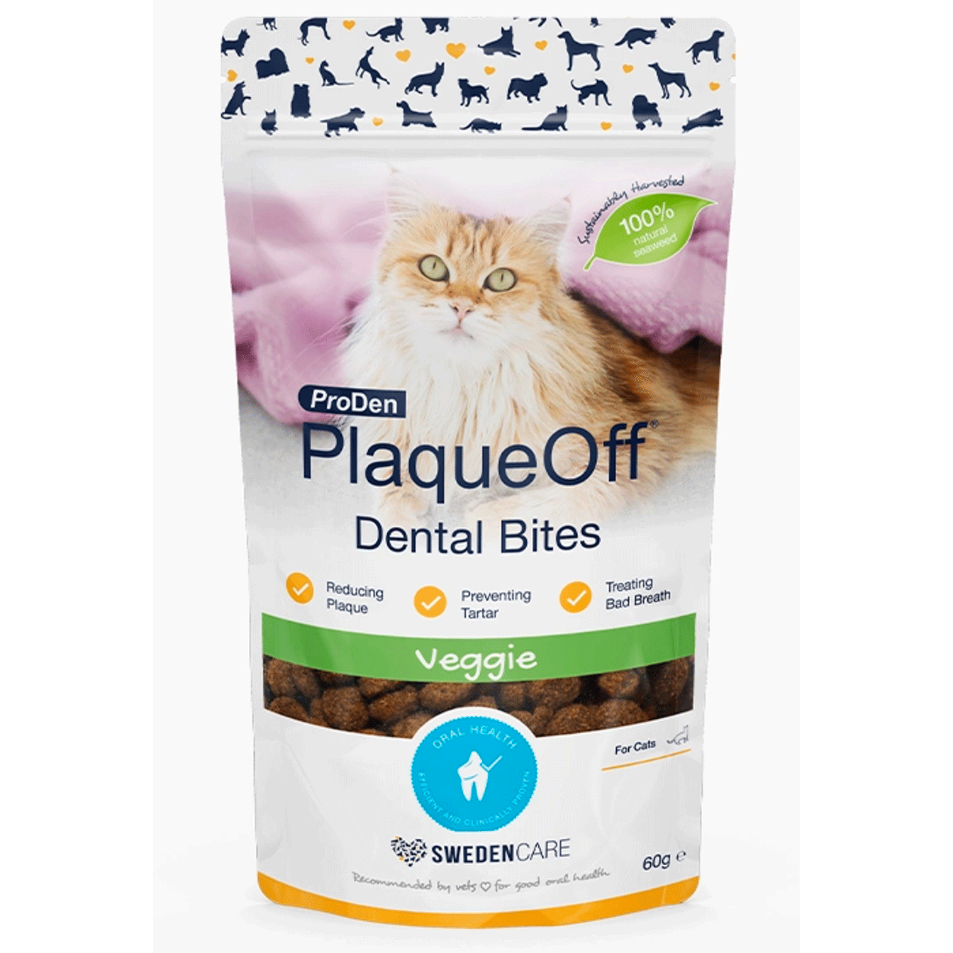 ProDen PlaqueOff Dental Bites Veggie Cat 60g