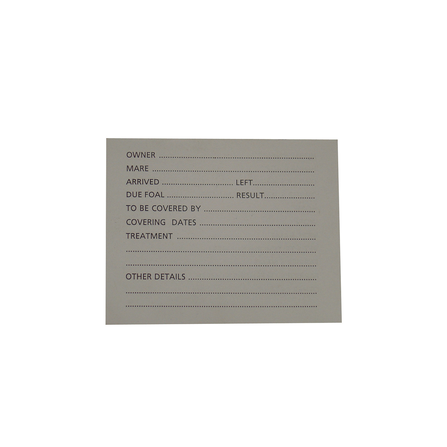Stubbs Stud Card Holder Spare Card Small S27A SMALL SPARE CARD S27A