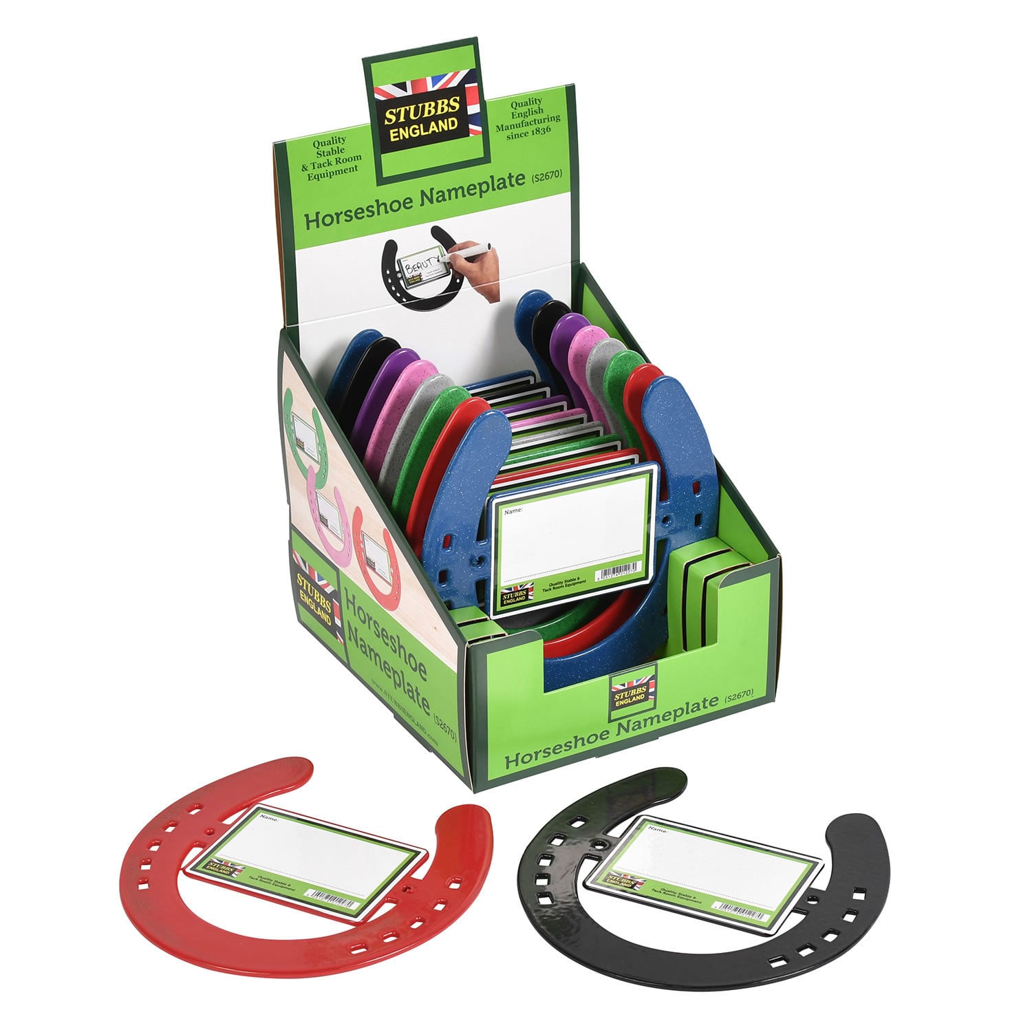 Stubbs Horseshoes With Name Plates 10 Pack ASSORTED