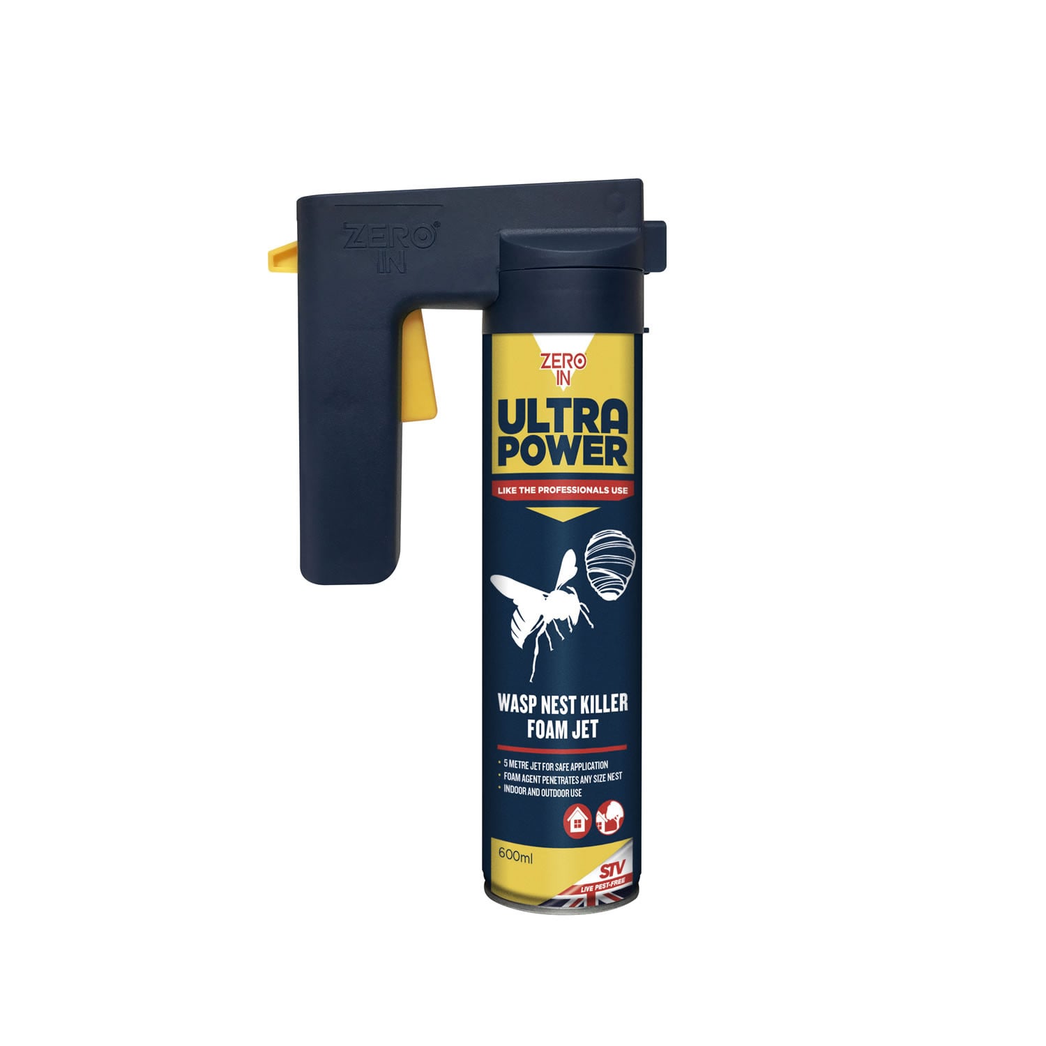 Zero In Ultra Power Wasp Nest Killer Foam Jet 600 ML TRIGGER AEROSOL