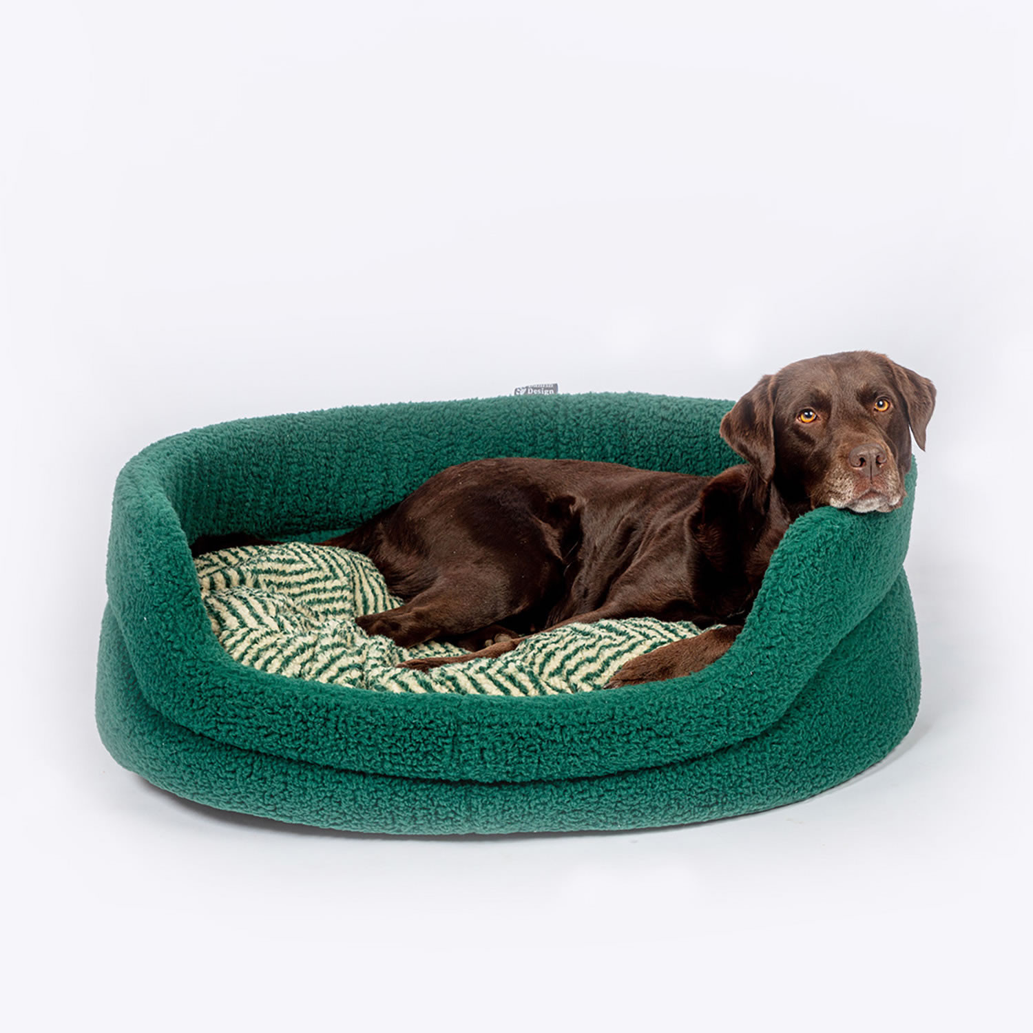 Danish Design Green Herringbone Fleece Slumber Bed