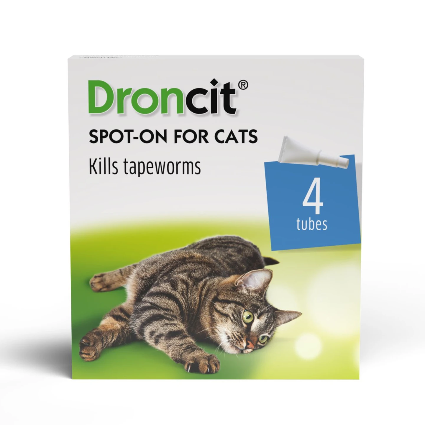 Droncit Spot-On Tapewormer for Cats from 1kg (4 tubes)
