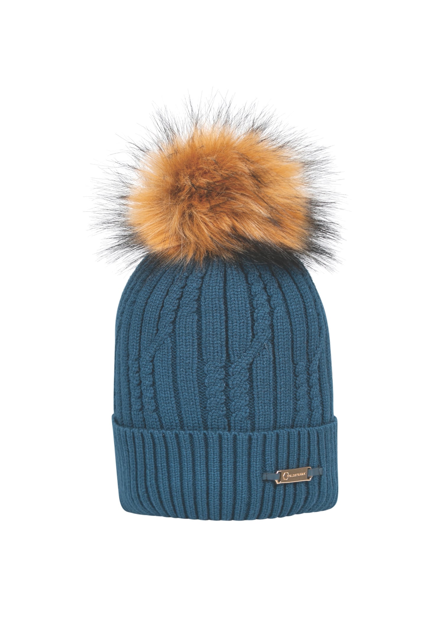 Coldstream Lamberton Bobble Hat - Cool Slate Blue