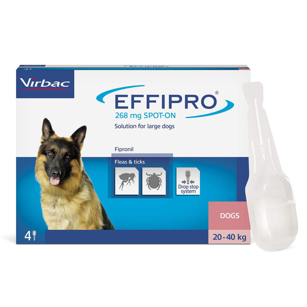 Effipro Spot On Solution for Large Dogs (pack of 4) for dogs 20-40kg