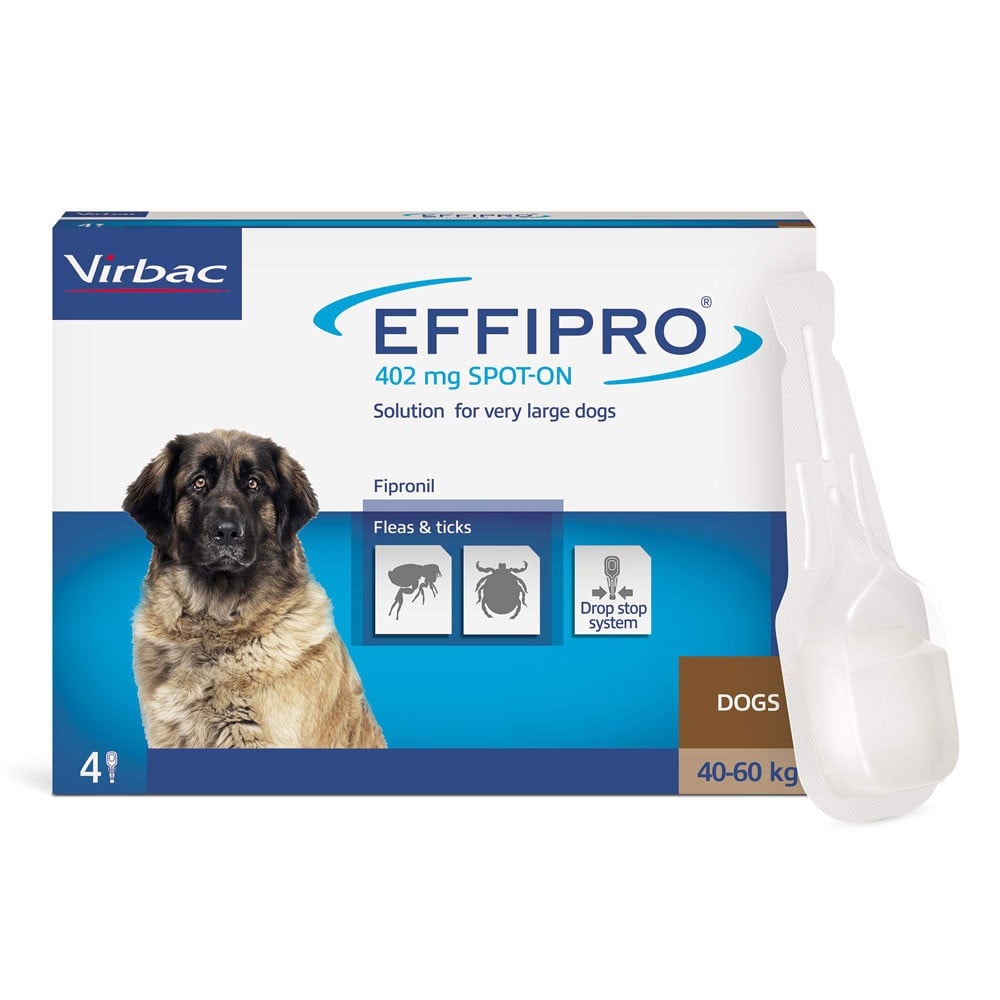 Effipro Spot On Solution for Extra Large Dogs (pack of 4) for dogs 40-60kg