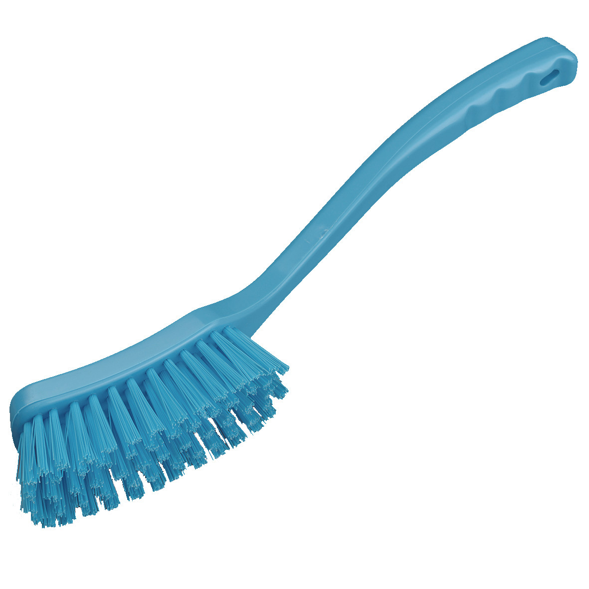 Stiff Long Handled Brush  Blue  406mm