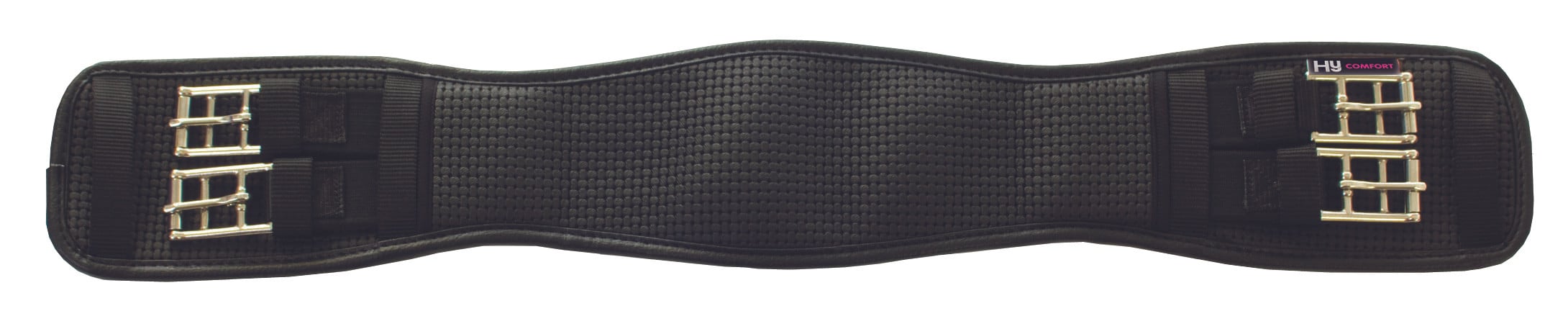 Hy Equestrian Waffle Dressage Girth  Elasticated Both Ends  - Black