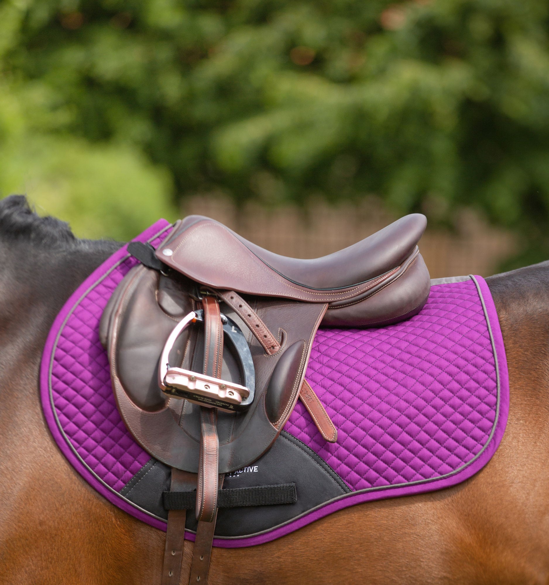 Hy Sport Active Close Contact Saddle Pad - Amethyst Purple