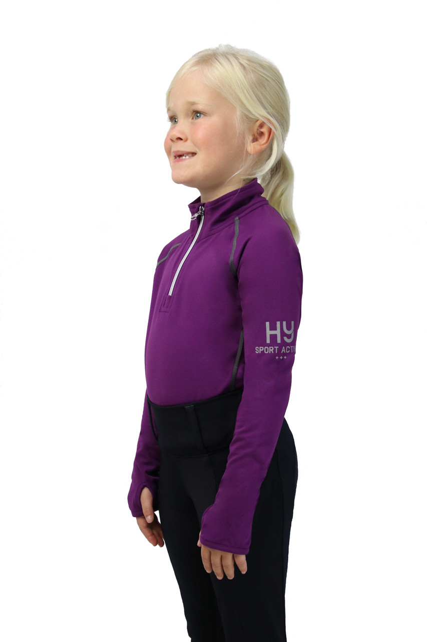Hy Sport Active Young Rider Base Layer - Amethyst Purple
