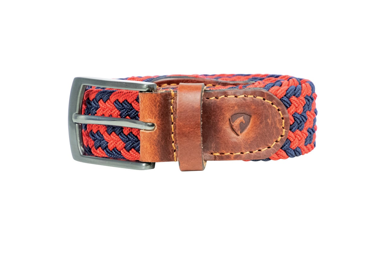 Hy Equestrian Woven Elastic Belt - Navy
