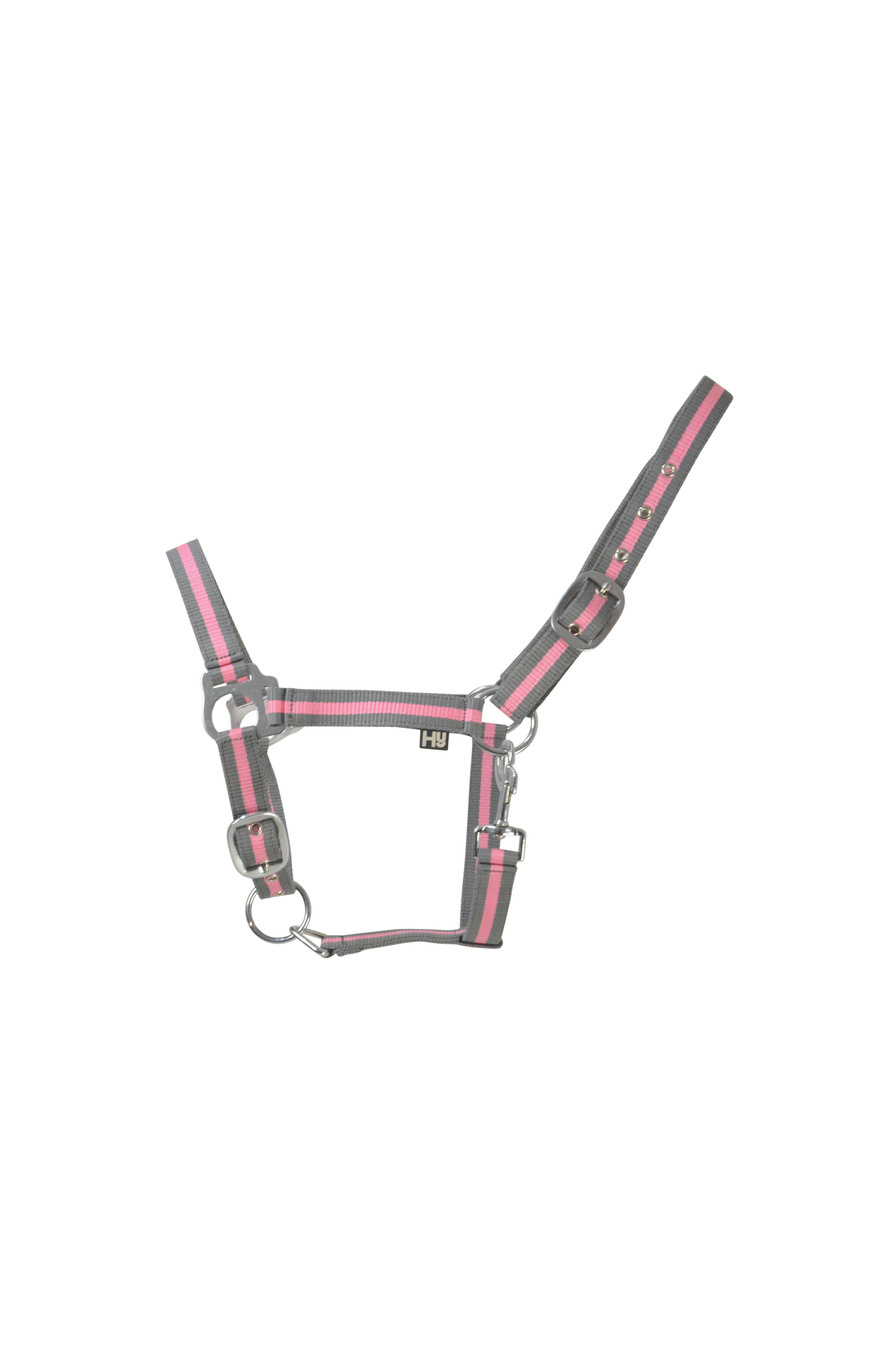 Hy TwoTone Head Collar - Grey/Baby Pink