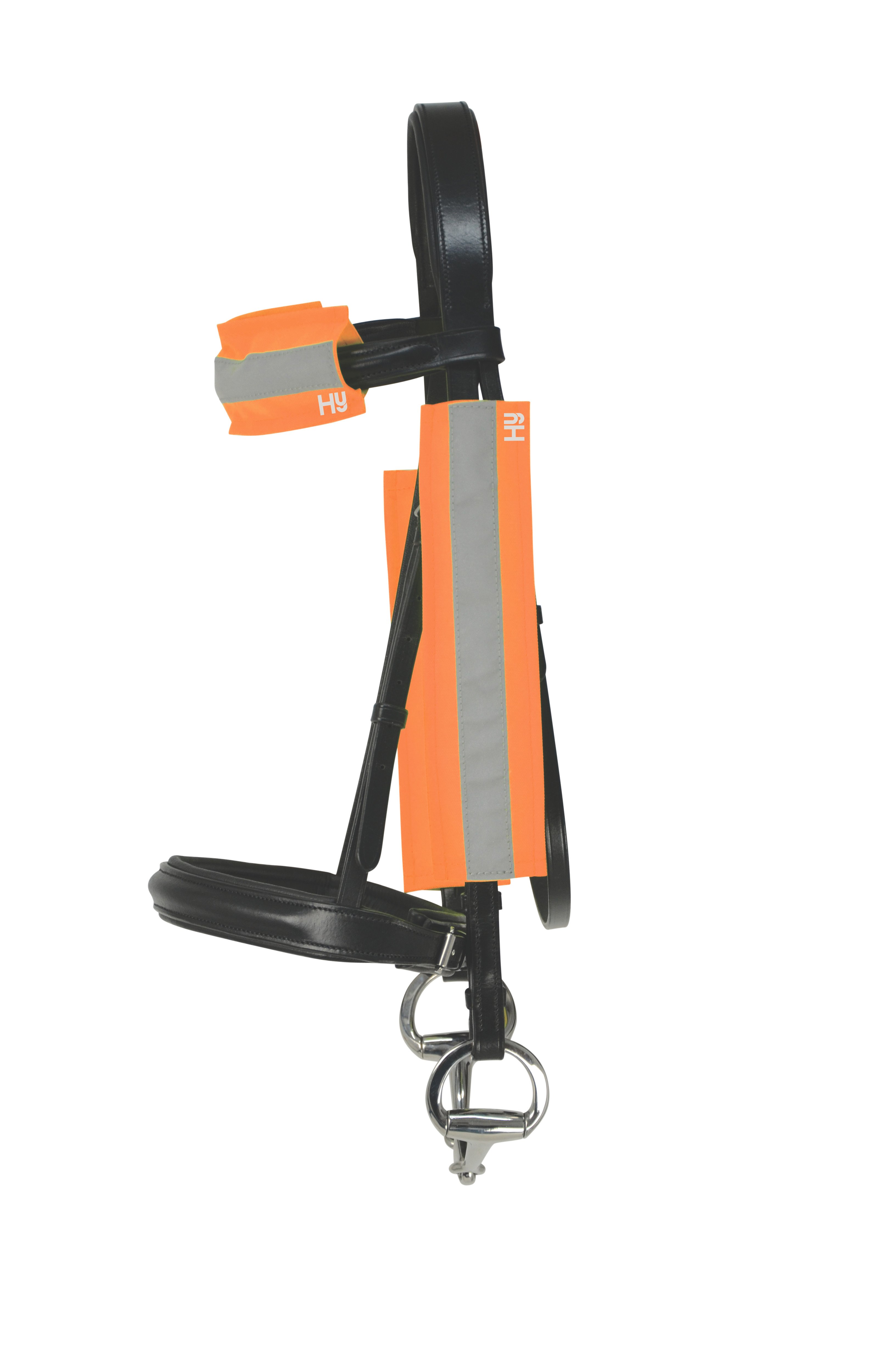 Reflector Bridle Bands by Hy Equestrian - Orange