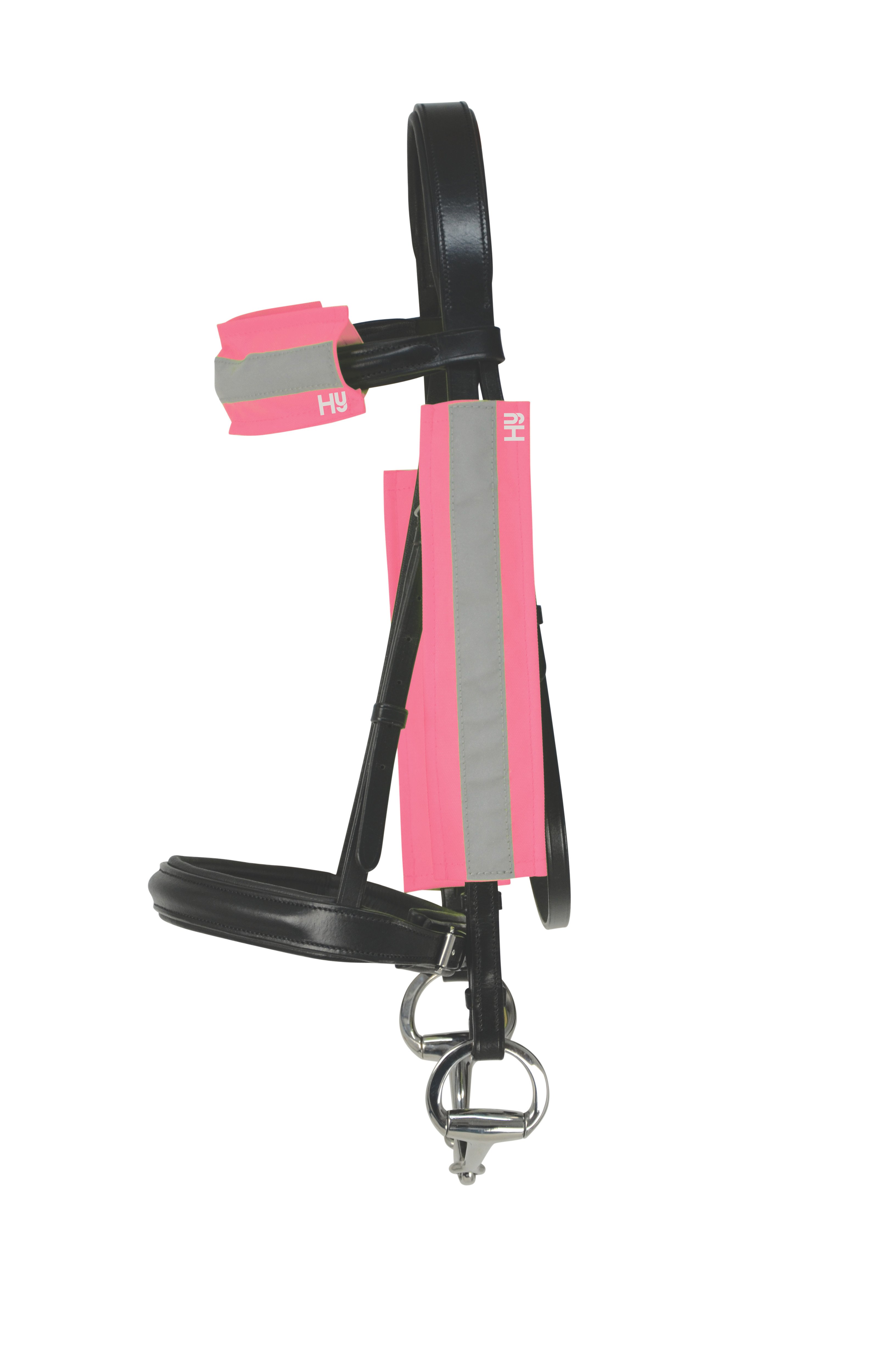 Reflector Bridle Bands by Hy Equestrian - Pink