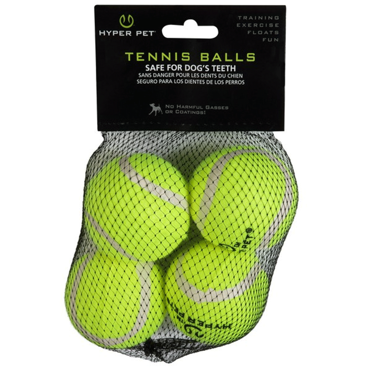 Hyper Pet Tennis Balls Green (Pack of 4)