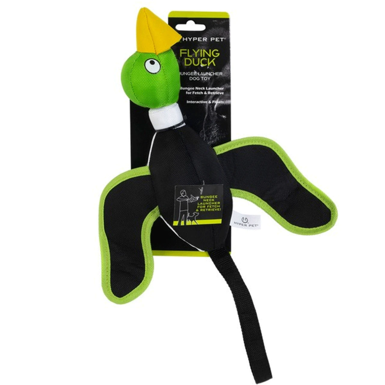 Hyper Pet Flying Duck Green Bungee Launcher Dog Toy