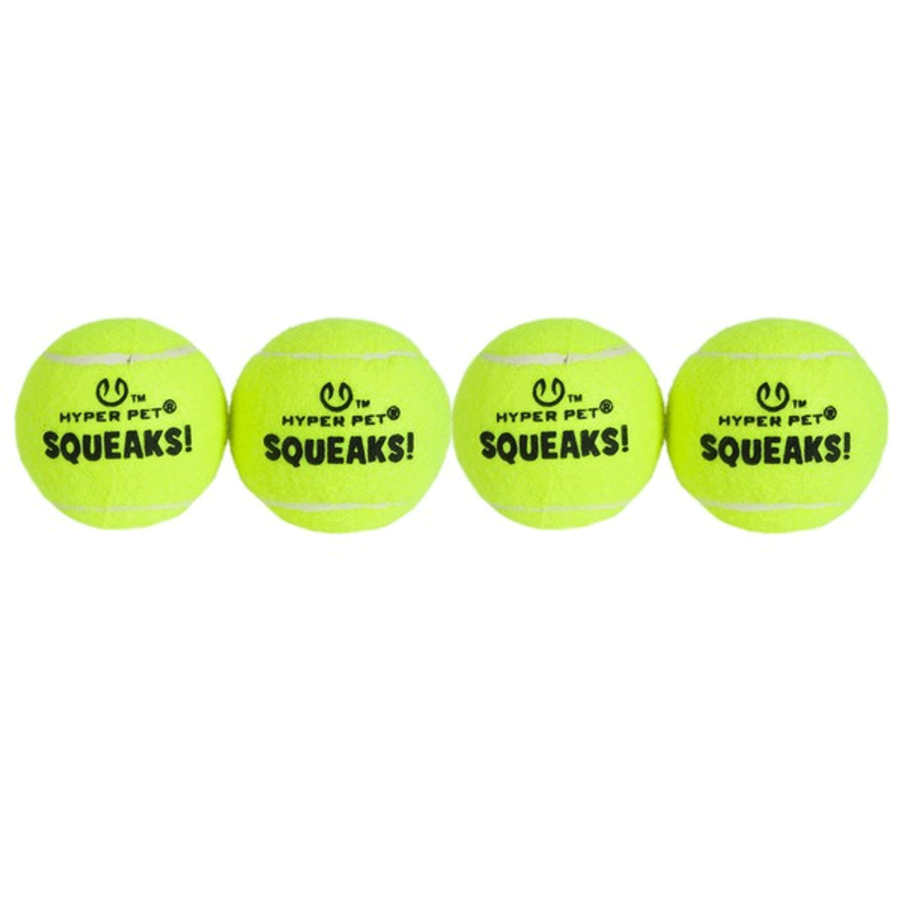 Hyper Pet Squeaks Tennis Ball Green
