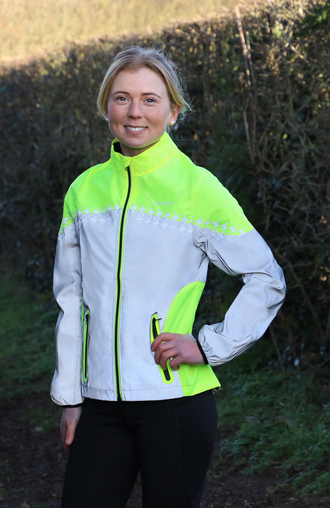 Hy Silva Flash Lightweight Duo Reflective Jacket - Yellow/Re