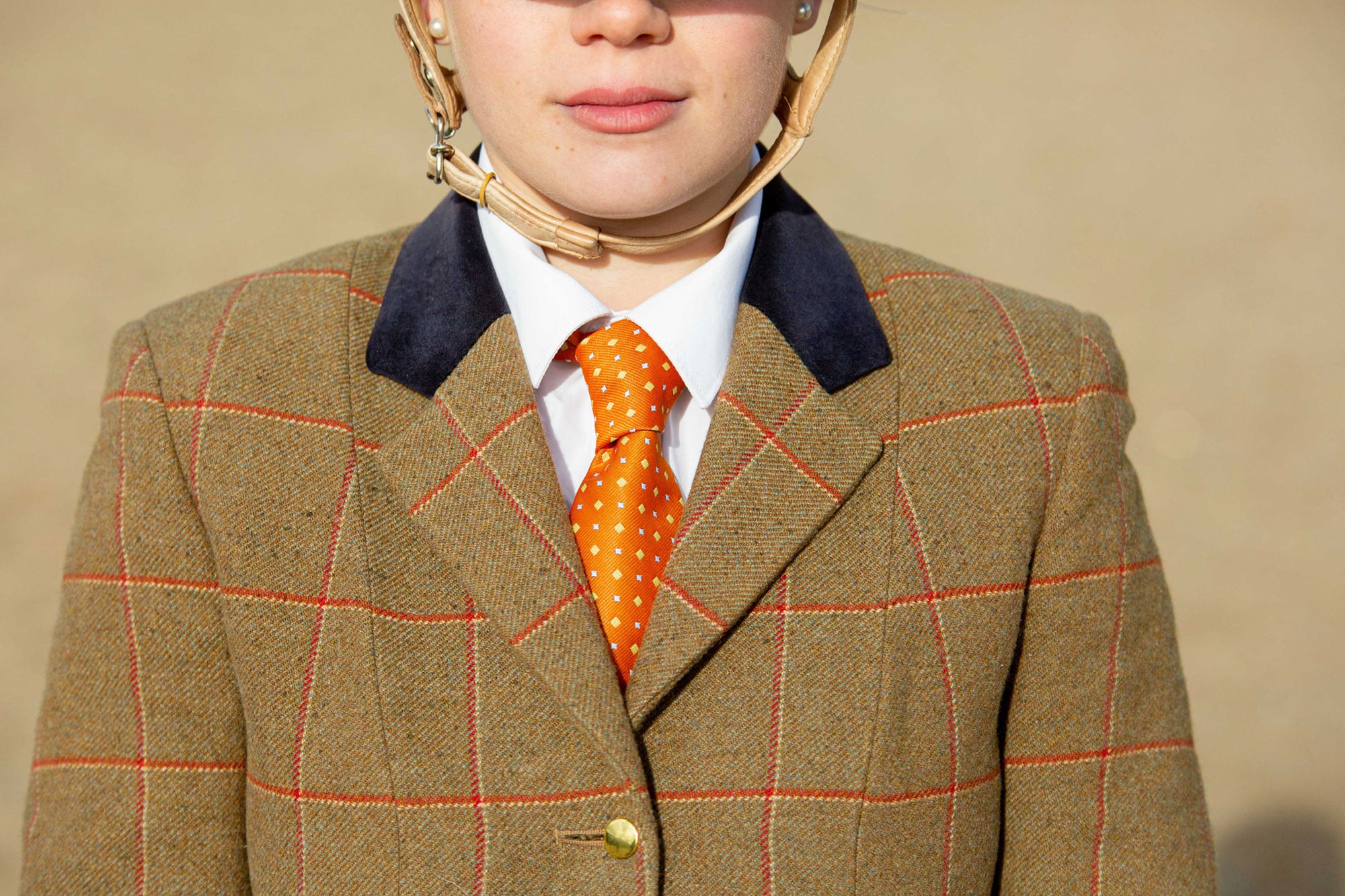 Supreme Products Show Tie - Orange/Gold Diamonds