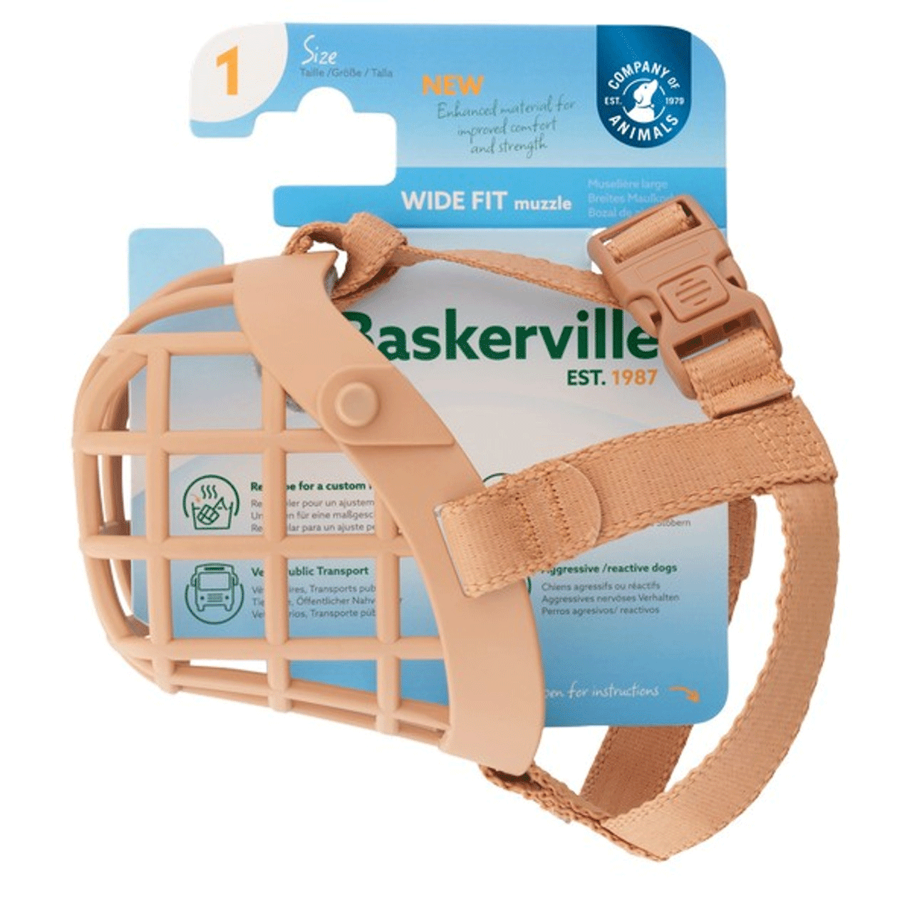 Baskerville Wide Fit Muzzle Size 1