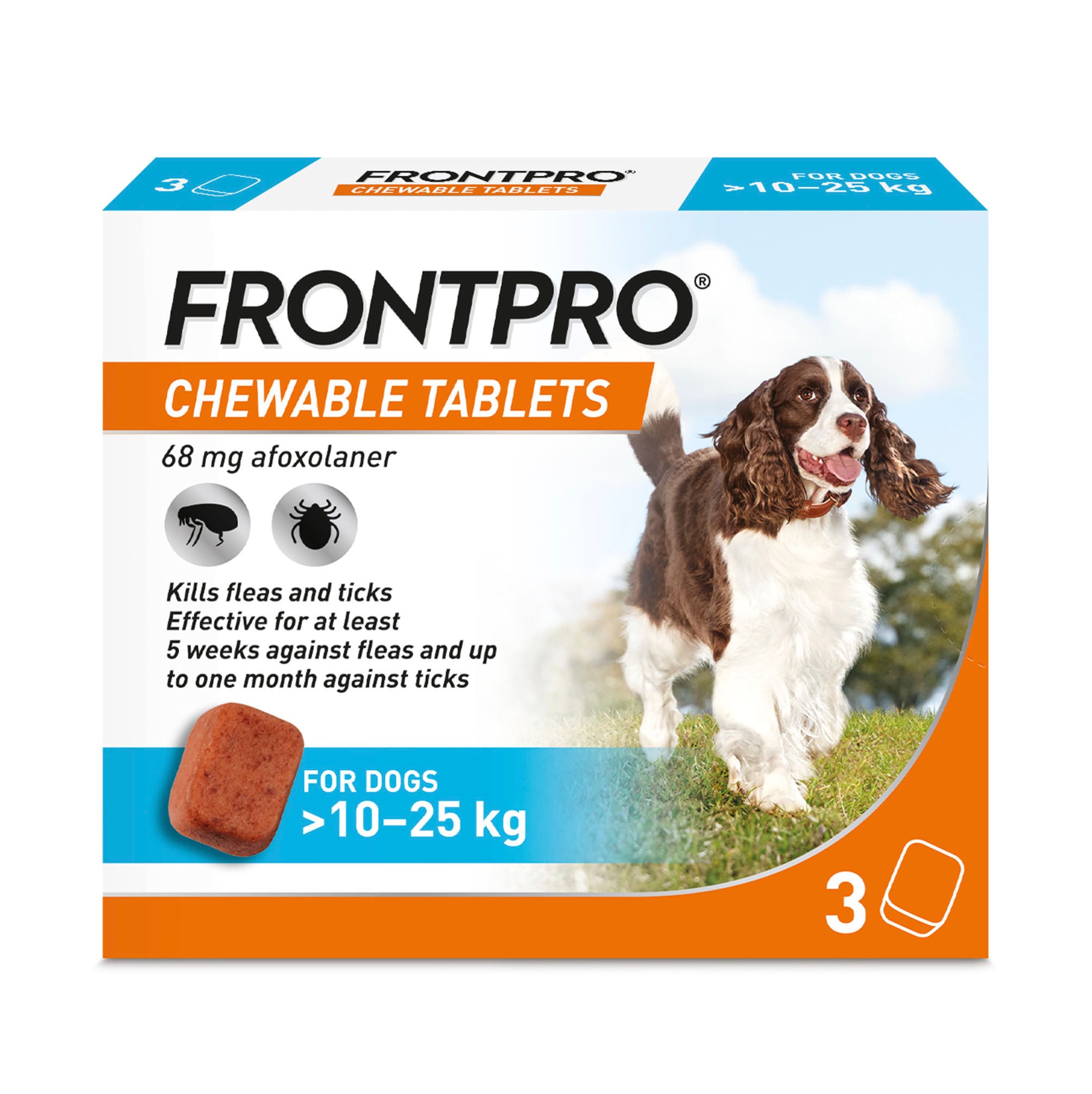 FRONTPRO Chewable Tablets Flea & Tick Treatment for Dogs