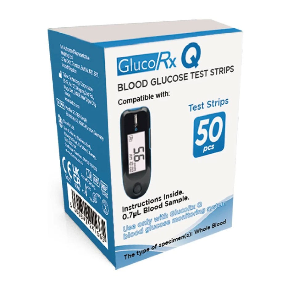 GlucoRx Q Blood Glucose Test Strips (pack of 50)