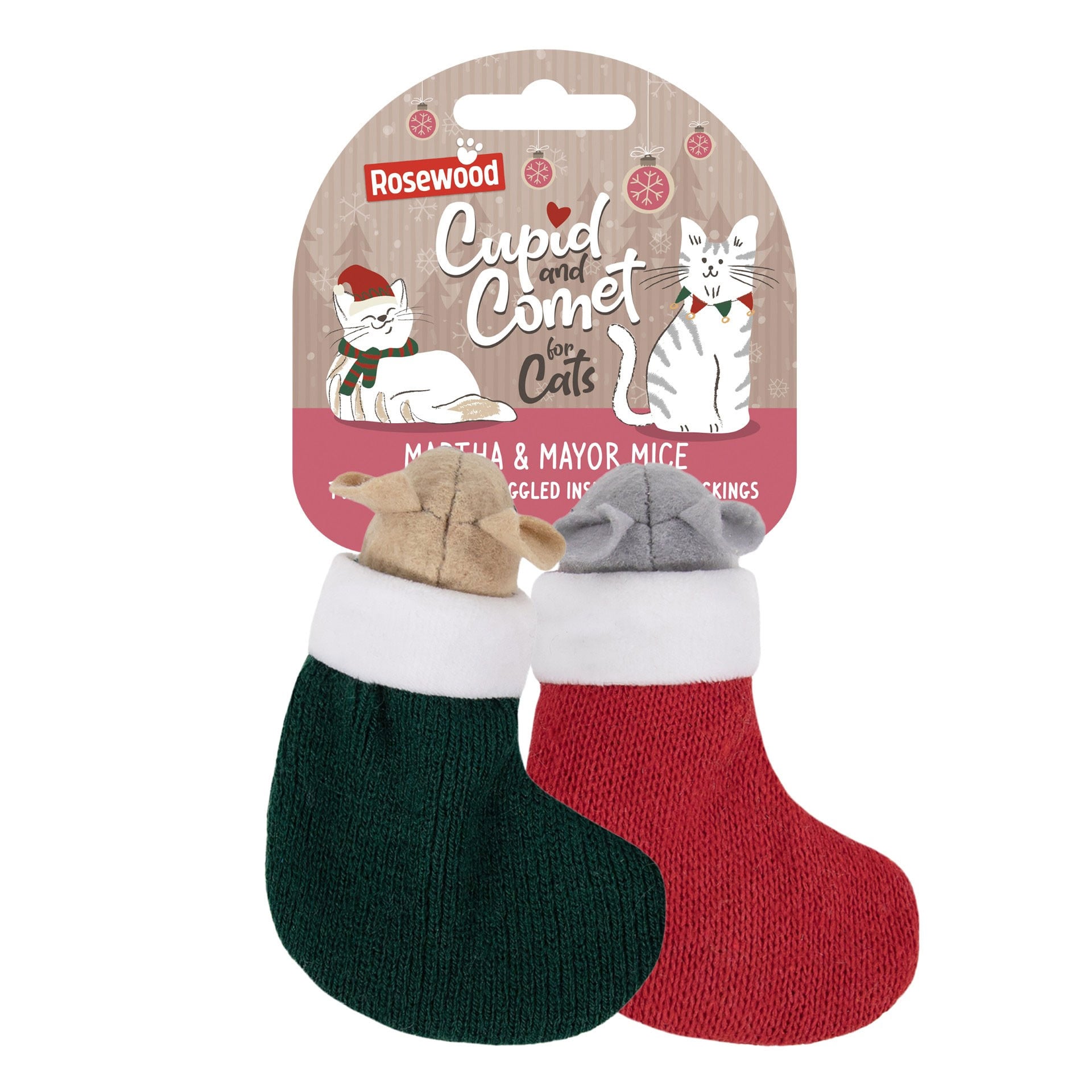 Cupid & Comet Martha & Mayor Mice Cat Toys