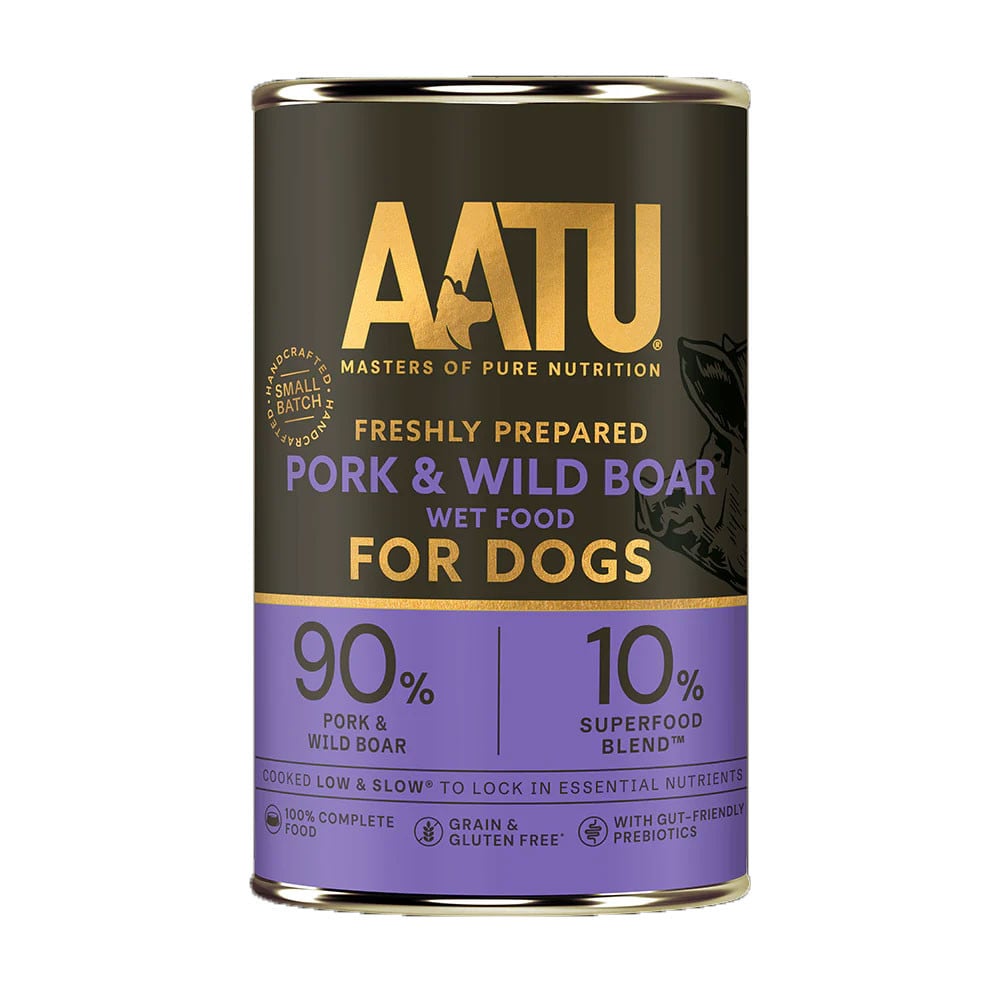 AATU Pork & Wild Boar Wet Dog Food 6 x 400g