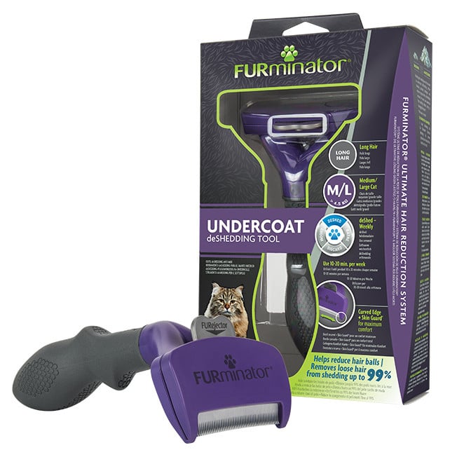 FURminator Large Cat Long Hair Deshedding Tool