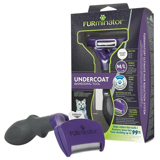 FURminator Large Cat Short Hair Deshedding Tool