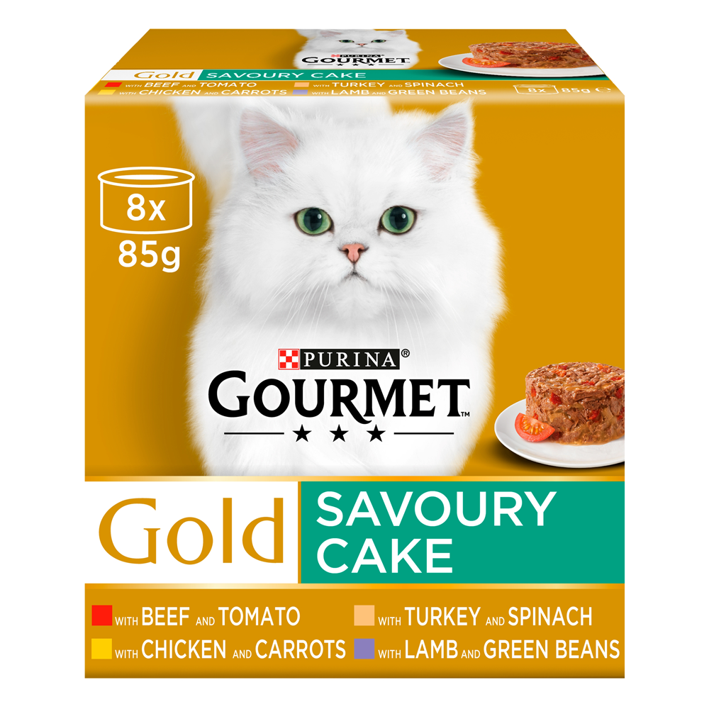 Gourmet Gold Savoury Cake Meat & Veg Multipack 8 x 85g