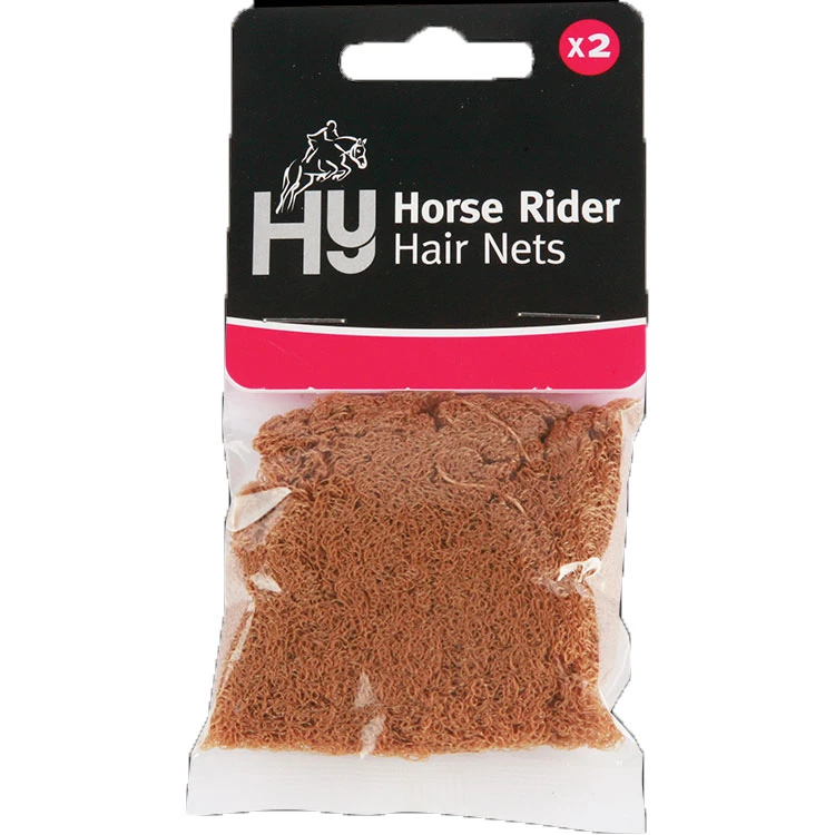 Hy Horse Rider Hair Nets Light Brown (pack of 2)