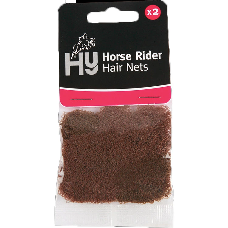 Hy Horse Rider Hair Nets Mid Brown (pack of 2)