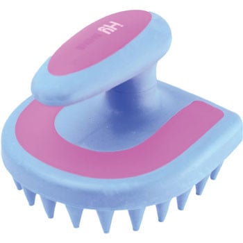 HySHINE Horseshoe Massage Brush (Blue/Pink) 11x11cm