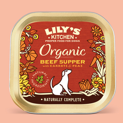 Lily's Kitchen Organic Beef Supper for Dogs 11 x 150g Alutray