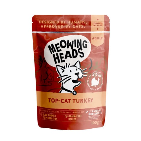 Meowing Heads Top Cat Turkey Pouches (10 x 100g)