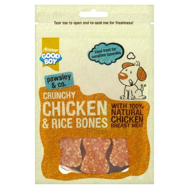 Good Boy Pawsley and Co Crunchy Chicken with Rice Bones 100g
