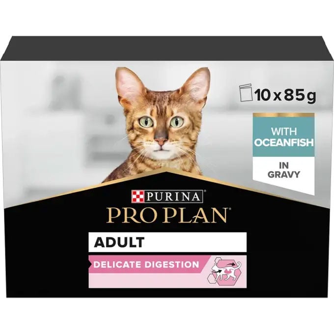 Pro Plan Delicate Digestion Ocean Fish Adult Wet Cat Food 85gx10