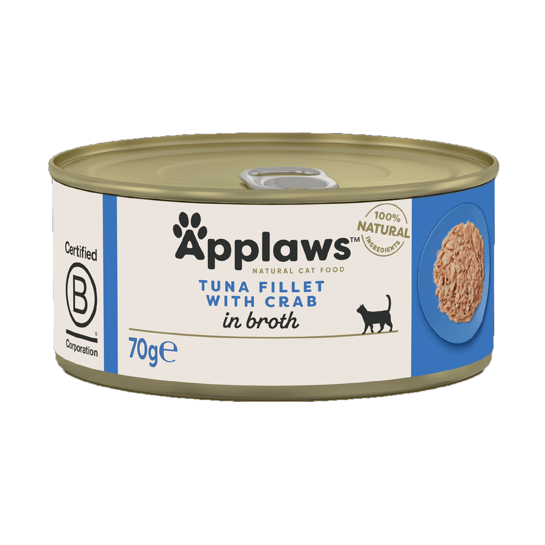Applaws Natural Wet Cat Food Tuna with Crab in Broth 70g