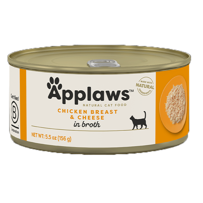 Applaws Natural Cat Food Tins Chicken Breast & Cheese 24 x 156g