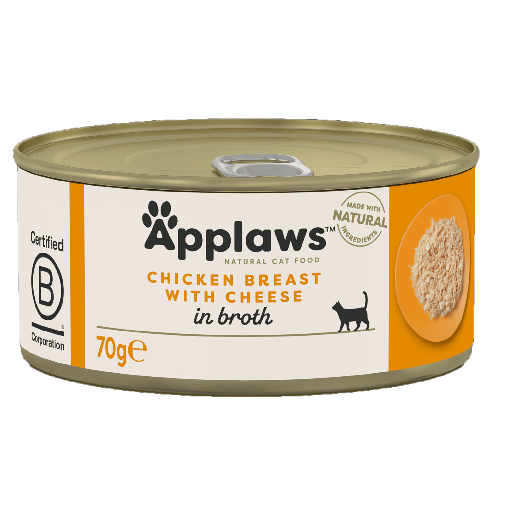 Applaws Natural Cat Food Tins Chicken Breast & Cheese 24 x 70g