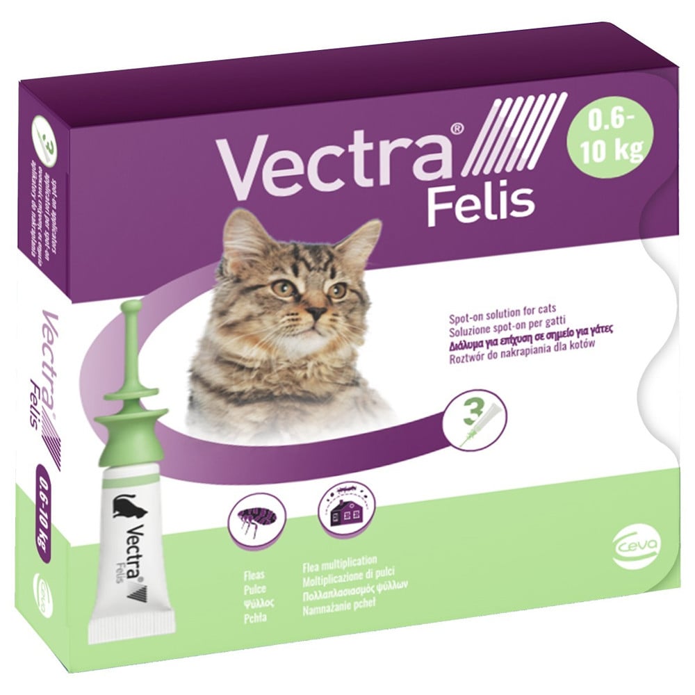 Vectra Felis Spot-On Solution For Cats (pack of 3)