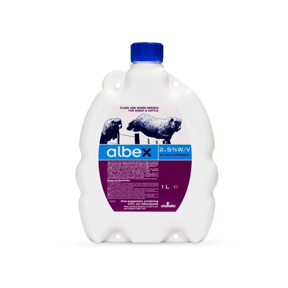 Albex 2.5% w/v SC Oral Suspension for Cattle and Sheep