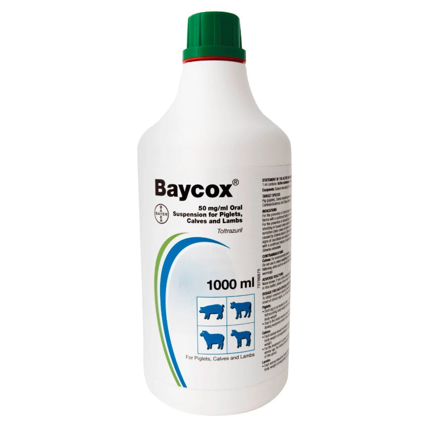 Baycox 50mg Oral Suspension for Piglets, Calves and Lamb